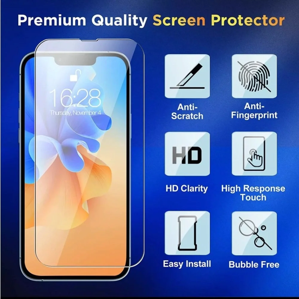 PEAFOWL IPhone 12 Pro Max Tempered Glass Screen Protector - HD